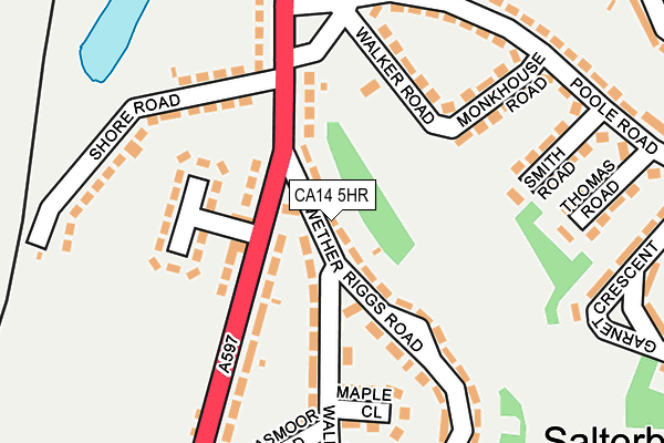 CA14 5HR map - OS OpenMap – Local (Ordnance Survey)