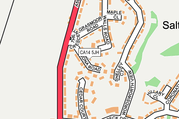 CA14 5JH map - OS OpenMap – Local (Ordnance Survey)