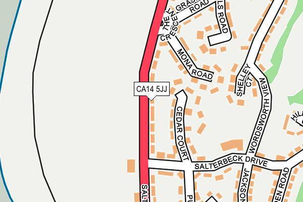 CA14 5JJ map - OS OpenMap – Local (Ordnance Survey)