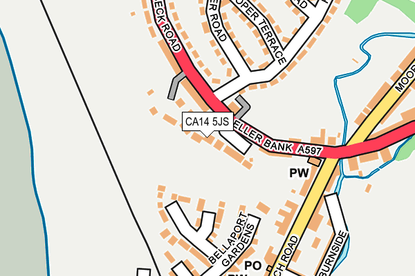 CA14 5JS map - OS OpenMap – Local (Ordnance Survey)