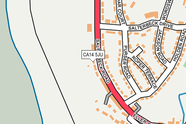 CA14 5JU map - OS OpenMap – Local (Ordnance Survey)
