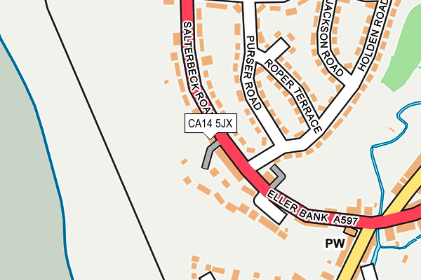 CA14 5JX map - OS OpenMap – Local (Ordnance Survey)