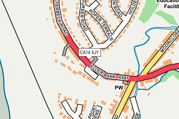 CA14 5JY map - OS OpenMap – Local (Ordnance Survey)