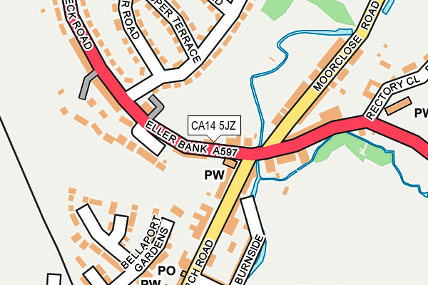 CA14 5JZ map - OS OpenMap – Local (Ordnance Survey)