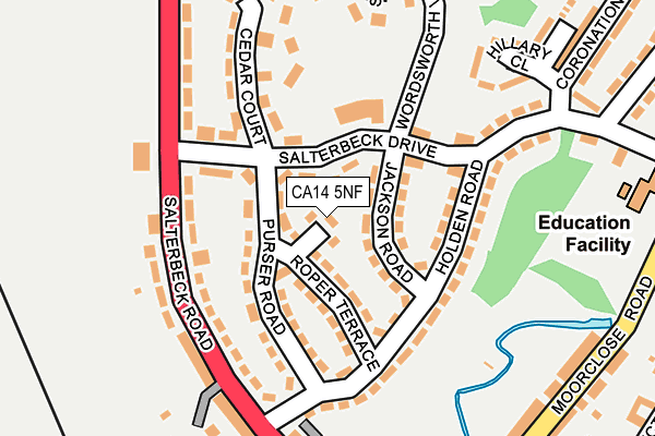 CA14 5NF map - OS OpenMap – Local (Ordnance Survey)