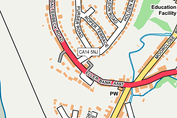 CA14 5NJ map - OS OpenMap – Local (Ordnance Survey)