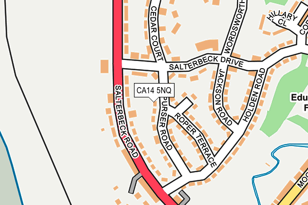 CA14 5NQ map - OS OpenMap – Local (Ordnance Survey)