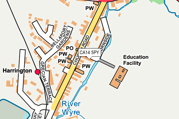 CA14 5PY map - OS OpenMap – Local (Ordnance Survey)