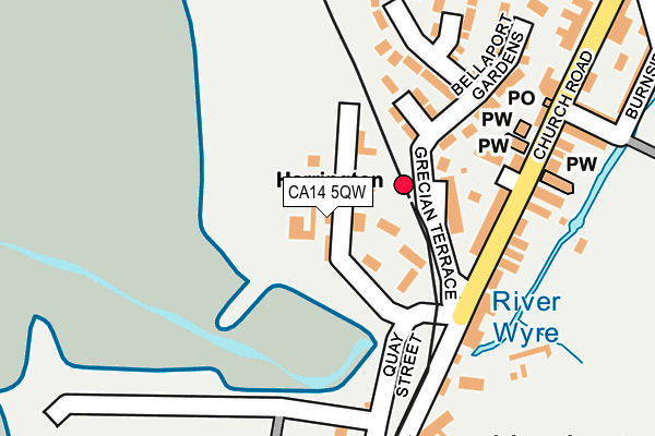 CA14 5QW map - OS OpenMap – Local (Ordnance Survey)