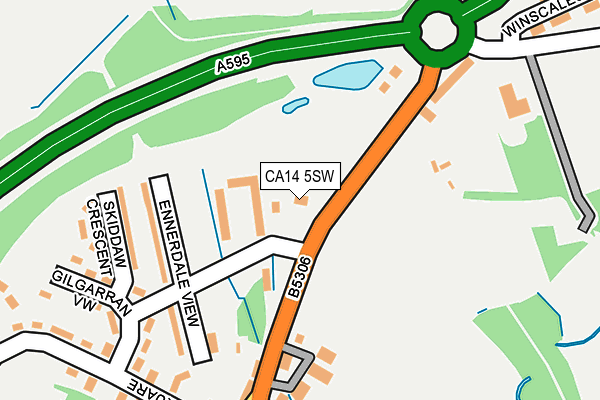 CA14 5SW map - OS OpenMap – Local (Ordnance Survey)