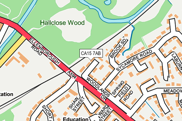 CA15 7AB map - OS OpenMap – Local (Ordnance Survey)