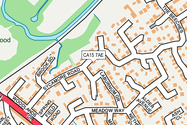 CA15 7AE map - OS OpenMap – Local (Ordnance Survey)