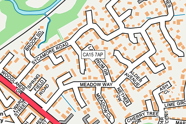 CA15 7AP map - OS OpenMap – Local (Ordnance Survey)