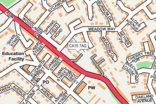 CA15 7AQ map - OS OpenMap – Local (Ordnance Survey)