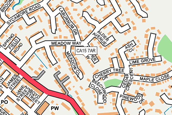 CA15 7AR map - OS OpenMap – Local (Ordnance Survey)
