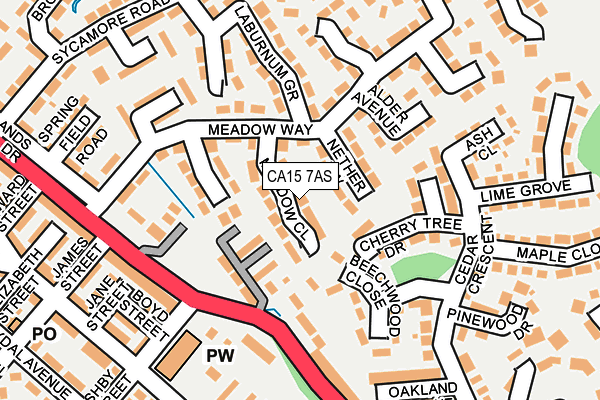 CA15 7AS map - OS OpenMap – Local (Ordnance Survey)