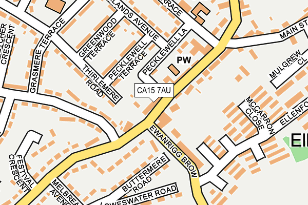 CA15 7AU map - OS OpenMap – Local (Ordnance Survey)