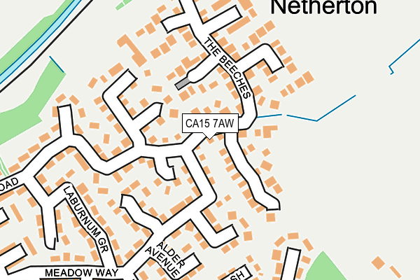 CA15 7AW map - OS OpenMap – Local (Ordnance Survey)