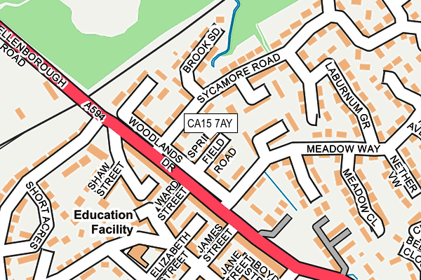 CA15 7AY map - OS OpenMap – Local (Ordnance Survey)