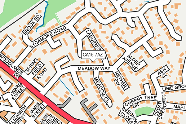 CA15 7AZ map - OS OpenMap – Local (Ordnance Survey)