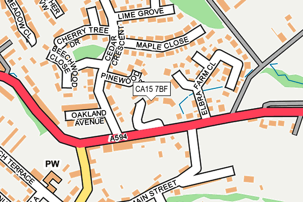 CA15 7BF map - OS OpenMap – Local (Ordnance Survey)