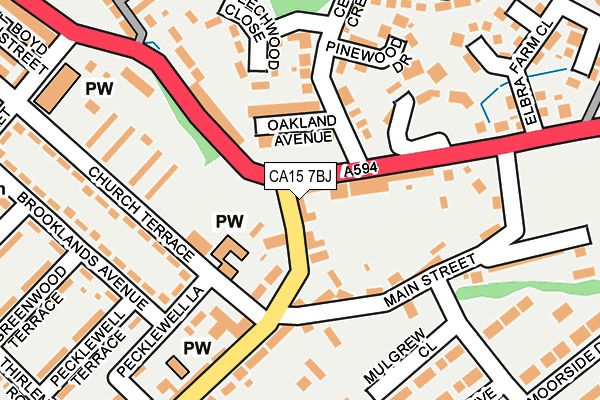 CA15 7BJ map - OS OpenMap – Local (Ordnance Survey)