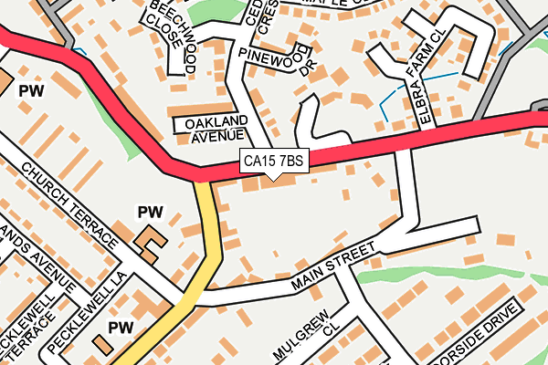 CA15 7BS map - OS OpenMap – Local (Ordnance Survey)