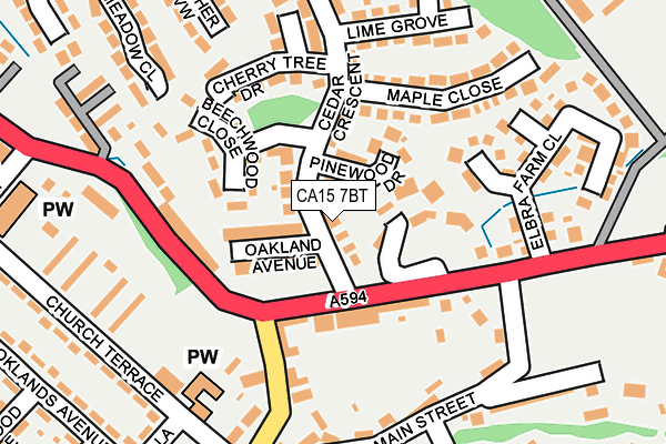 CA15 7BT map - OS OpenMap – Local (Ordnance Survey)