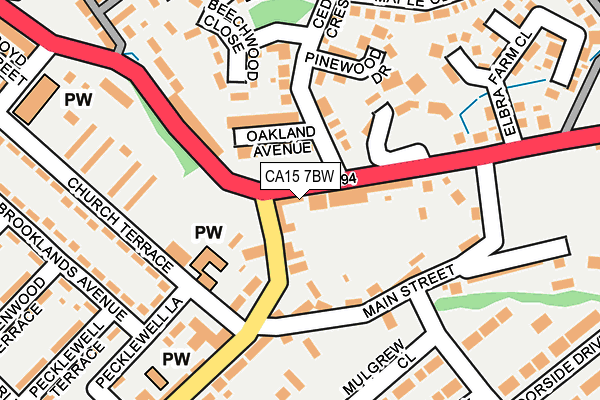 CA15 7BW map - OS OpenMap – Local (Ordnance Survey)