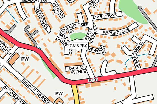 CA15 7BX map - OS OpenMap – Local (Ordnance Survey)