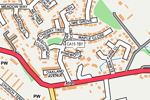 CA15 7BY map - OS OpenMap – Local (Ordnance Survey)