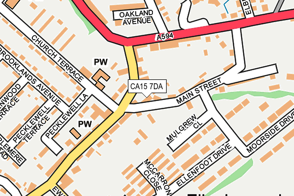 CA15 7DA map - OS OpenMap – Local (Ordnance Survey)