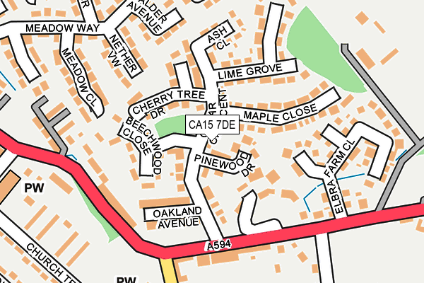 CA15 7DE map - OS OpenMap – Local (Ordnance Survey)