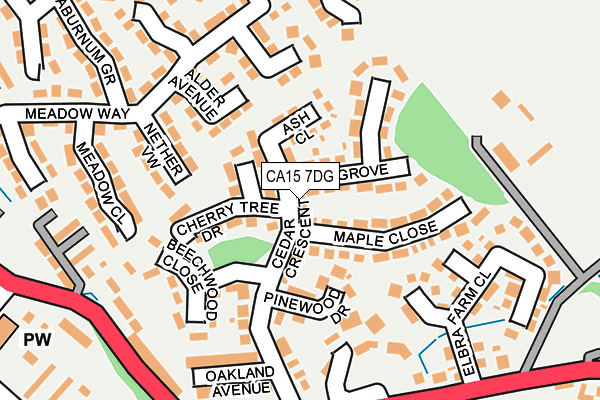 CA15 7DG map - OS OpenMap – Local (Ordnance Survey)