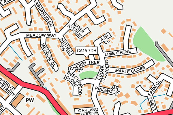 CA15 7DH map - OS OpenMap – Local (Ordnance Survey)