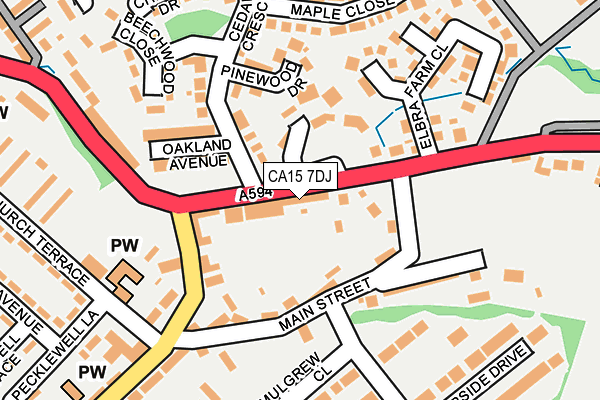 CA15 7DJ map - OS OpenMap – Local (Ordnance Survey)