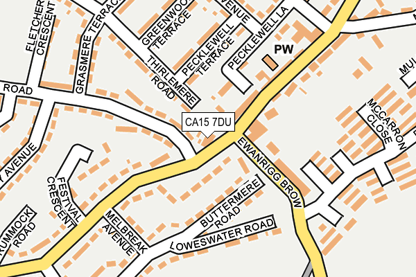 CA15 7DU map - OS OpenMap – Local (Ordnance Survey)