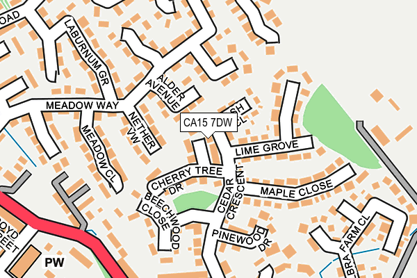 CA15 7DW map - OS OpenMap – Local (Ordnance Survey)