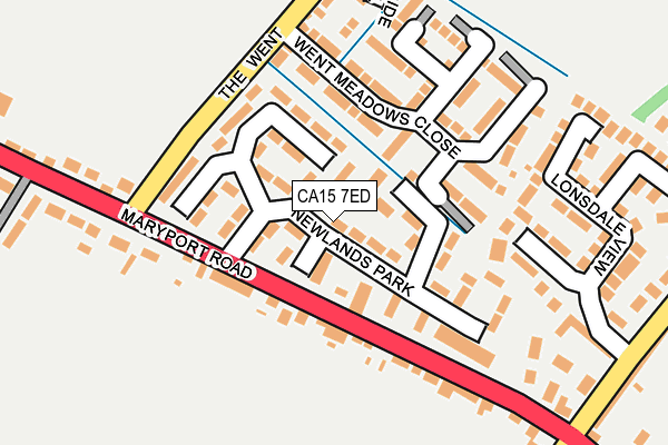 CA15 7ED map - OS OpenMap – Local (Ordnance Survey)