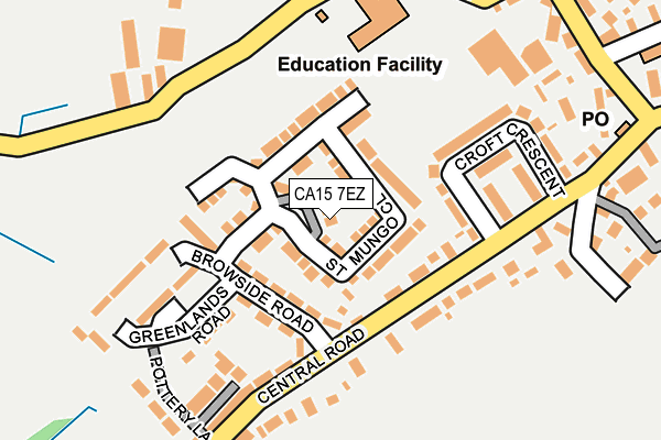 CA15 7EZ map - OS OpenMap – Local (Ordnance Survey)