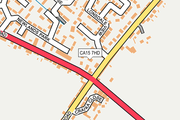 CA15 7HD map - OS OpenMap – Local (Ordnance Survey)