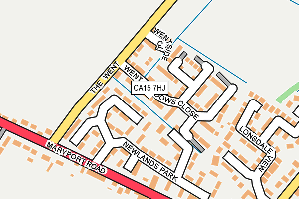 CA15 7HJ map - OS OpenMap – Local (Ordnance Survey)