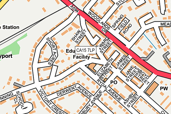 CA15 7LP map - OS OpenMap – Local (Ordnance Survey)