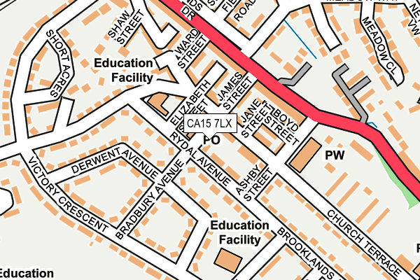 CA15 7LX map - OS OpenMap – Local (Ordnance Survey)