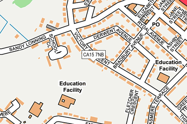 CA15 7NB map - OS OpenMap – Local (Ordnance Survey)