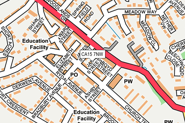 CA15 7NW map - OS OpenMap – Local (Ordnance Survey)