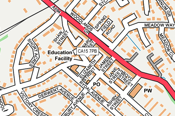 CA15 7PB map - OS OpenMap – Local (Ordnance Survey)