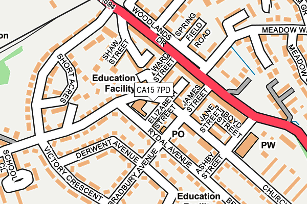 CA15 7PD map - OS OpenMap – Local (Ordnance Survey)