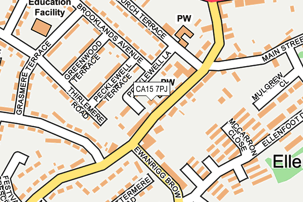 CA15 7PJ map - OS OpenMap – Local (Ordnance Survey)