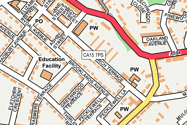 CA15 7PS map - OS OpenMap – Local (Ordnance Survey)